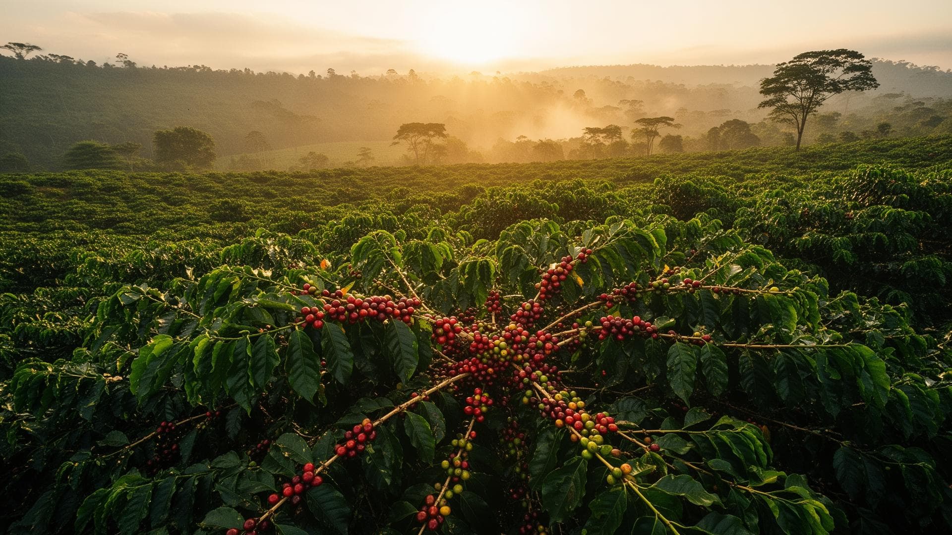 Coffee origin landscape